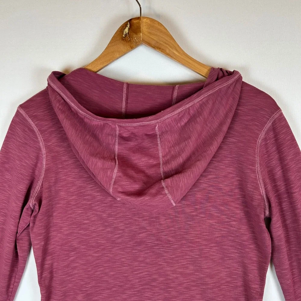 Kuhl Womens Burgundy Sora Hoody‎ Long Sleeve Hooded Henley Shirt Size Small - Picture 11 of 12